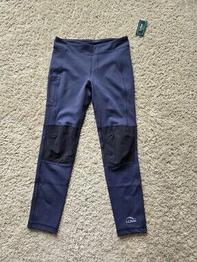 L.L.Bean Hiking Trail Tights Kids 6X-7 Carbon Blue